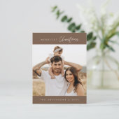 Merriest Kerstmis Familie Foto, Modern Gezellig Briefkaart (Staand voorkant)