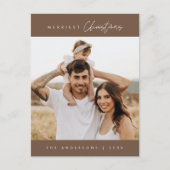 Merriest Kerstmis Familie Foto, Modern Gezellig Briefkaart (Voorkant)