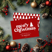 Merriest Kerstmis grafische typografie niet foto F Feestdagenkaart