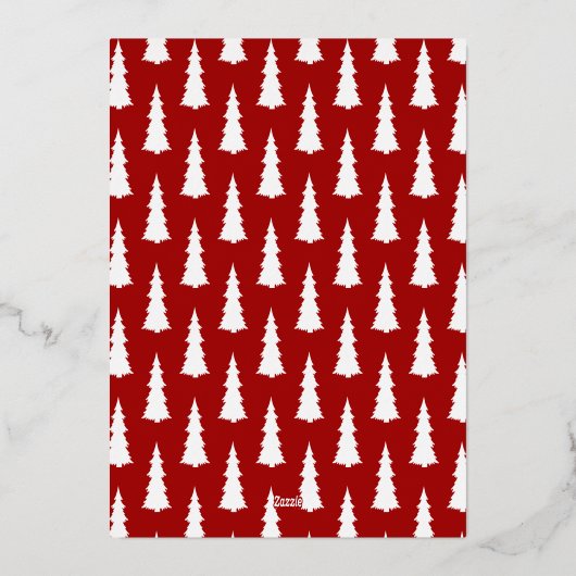 Merriest Kerstmis grafische typografie niet foto F Folie Feestdagenkaart (Achterkant)