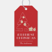 Merriest Kerstrood Cadeaulabel (Voorkant)