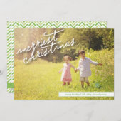 Merriest kerstscript feestdagenkaart (Voorkant / Achterkant)