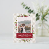 Merriest Kerstwinter Greenery Foto Feestdagenkaart (Staand voorkant)