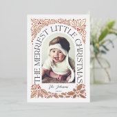 Merriest Little KerstArch-foto Folie Feestdagenkaart (Staand Voorkant)