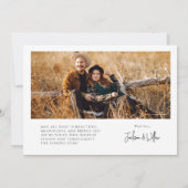 Merriest of Feestdagen Modern 3 Fotocollage Feestdagenkaart (Achterkant)