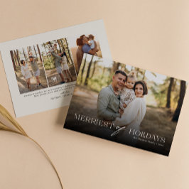 Merriest of Feestdagen Volledige foto Kerstmis Feestdagenkaart