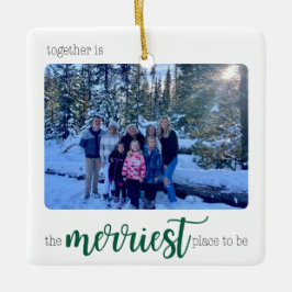 Merriest Place to be - Afgerond Keramisch Ornament