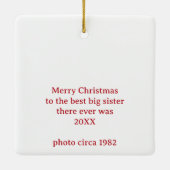 Merriest Place to Be Christmas Ornament (Achterkant)