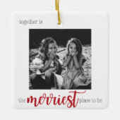 Merriest Place to Be Christmas Ornament (Voorkant)
