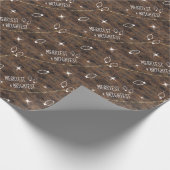 Merriest Rustic Twinkle-kerstlamppatroon Cadeaupapier (Hoek)