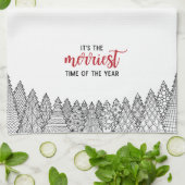 Merriest Time of the Year Keukenhanddoek (Gevouwen)