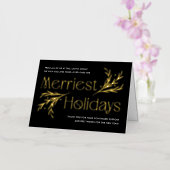 Merriest Vakantie FOLIE Zakelijke Vakantie Kaart (Orchidee)