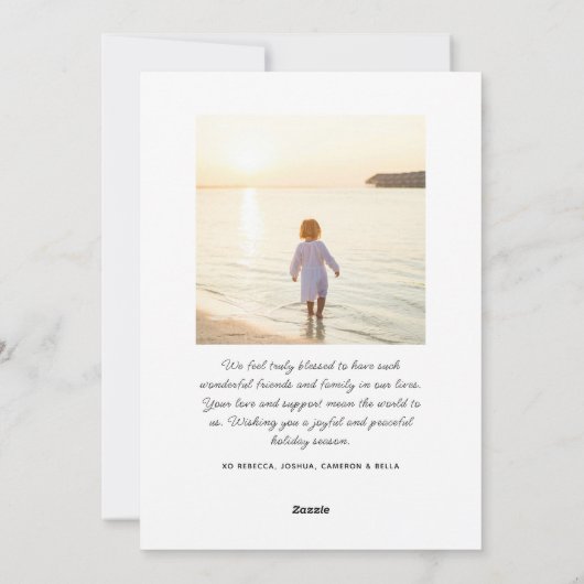 Merriest Vakantiefoto's Feestelijk Roze Groen Plai Feestdagenkaart (Achterkant)