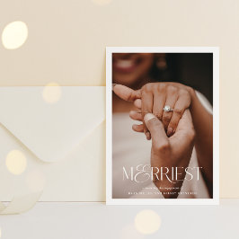 Merriest Verloving vakantie fotokaart Feestdagenkaart