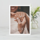 Merriest Verloving vakantie fotokaart Feestdagenkaart (Staand voorkant)