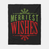 Merriest Wensen Kerstmis Bericht Fleece Deken (Voorkant)