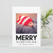 Merrig Alles Vierkant Beeld Modern Feestdagenkaart (Staand voorkant)