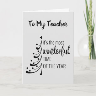 MERRIJKE CHRISTMAS **TEACHER** MET BEDANKT FEESTDAGEN KAART
