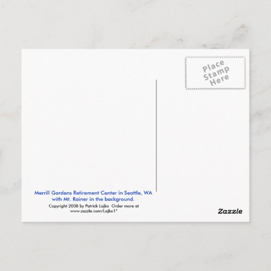 Merrill Gardens Post-kaart Briefkaart (Achterkant)