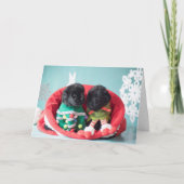 Merrily en met dank het "puppy" van het Elf Feestdagen Kaart (Voorkant)