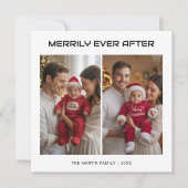 Merrily Ever After Cozy Family Christmas Card Feestdagenkaart (Voorkant)