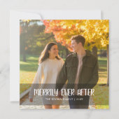 Merrily Ever After Cute Couple Christmas Card Feestdagenkaart (Voorkant)