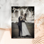 Merrily Ever After’ huwelijksfoto voor kerst Briefkaart