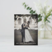 Merrily Ever After’ huwelijksfoto voor kerst Briefkaart (Staand voorkant)