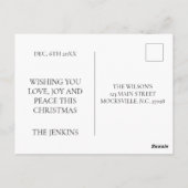 Merrily Ever After’ huwelijksfoto voor kerst Briefkaart (Achterkant)