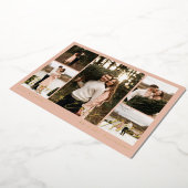 Merrily Ever After Minimaal 5 Foto Collage Folie Feestdagenkaart (Gedraaid)