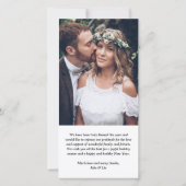 Merrily Ever After Passen getrouwd 2 Foto Elegant Feestdagenkaart (Achterkant)