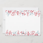 Merrily Ever After Red Berries Pas getrouwd Foto Feestdagenkaart (Achterkant)