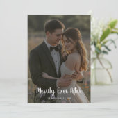 Merrily Ever After Romantische Feestdag Koppelkaar Feestdagenkaart (Staand voorkant)