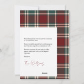 Merrily Ever After Tartan Plaid Wedding 2 Foto Feestdagenkaart (Achterkant)