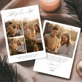 Merrily Ever After Trouw Kerstmis Rustieke Foto Feestdagenkaart