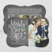 Merrily Ever After Trouwvakantie/ Bedank Foto Kaart (Voorkant / Achterkant)