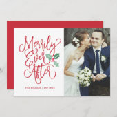 Merrily Ever After Trouwvakantie/ Bedank Foto Kaart (Voorkant / Achterkant)