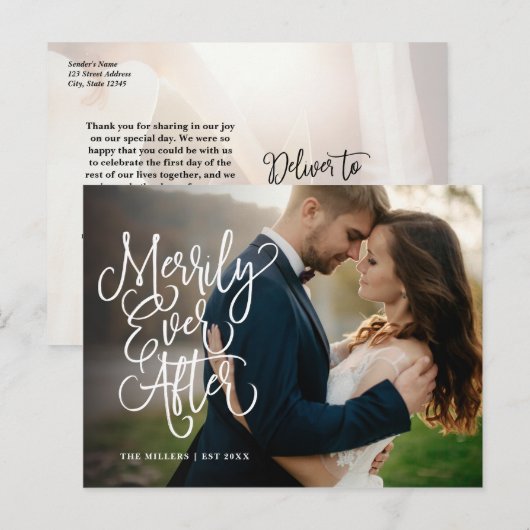 Merrily Ever After Volledige Foto Vakantie | Dank  Feestdagenkaart (Voorkant / Achterkant)