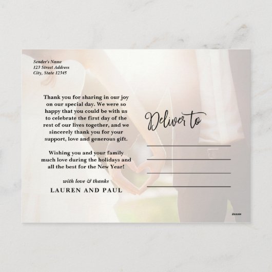 Merrily Ever After Volledige Foto Vakantie | Dank  Feestdagenkaart (Achterkant)