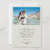 Merrily Ever After Wedding Foto Feestdagenkaart (Achterkant)