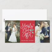 Merrily Ever After Wedding Holiday 2 - Foto rood Feestdagenkaart (Voorkant / Achterkant)
