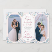 Merrily Ever Na Eucalyptus Pas getrouwd Foto Feestdagenkaart (Voorkant)