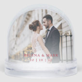 Merrily Ever Na Trouwfoto & aangepaste tekst Sneeuwbol (Achterkant)