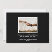 Merrily Married en Merry Photo Feestdagenkaart (Achterkant)