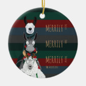 Merrily Merrily Funny gepersonaliseerd Keramisch Ornament (Voorkant)