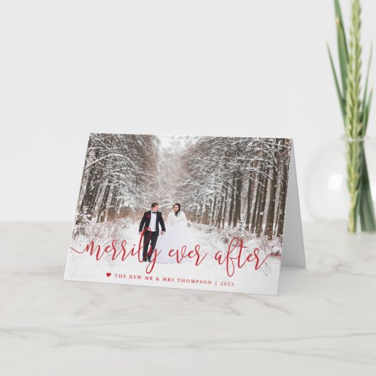 Merrily ooit na | Gevouwen Vakantie Feestdagen Kaart (Voorkant)