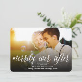 Merrily ooit na het Huwelijk van de Foto van Feestdagenkaart (Staand voorkant)