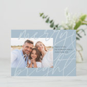 Merrily Sketched | Moderne vakantiefotokaart Feestdagenkaart (Staand voorkant)