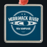 Merrimack New Hampshire Kayak Metalen Ornament<br><div class="desc">De rivier de Merrimack begint in het centrum van New Hampshire en windt 150 km ten zuiden van de Atlantische Oceaan in Newburyport,  Massachusetts,  en heeft tonnen kayaking- en paddlmogelijkheden.</div>