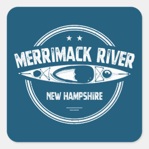 Merrimack New Hampshire Kayak Vierkante Sticker